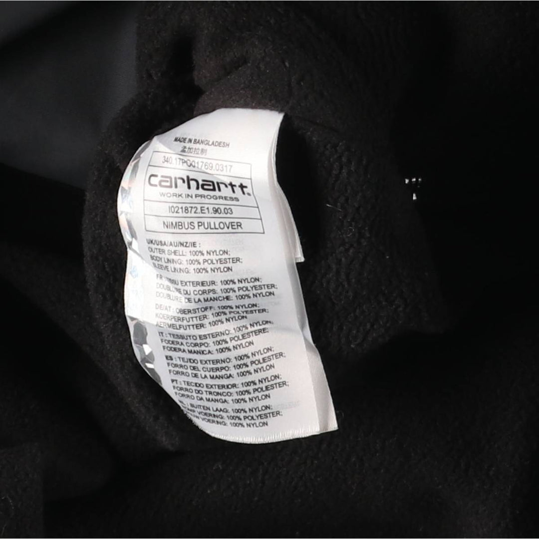 Carhartt Nimbus Pullover Anorak Parka, Men's Size L Nylon gray type Vintage Second Hand