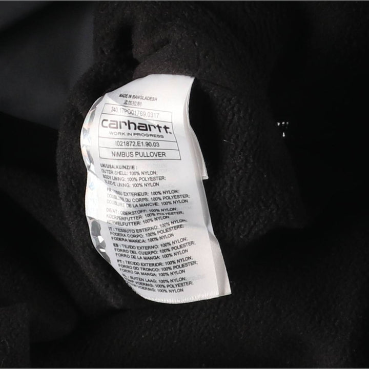 Carhartt Nimbus Pullover Anorak Parka, Men's Size L Nylon gray type Vintage Second Hand