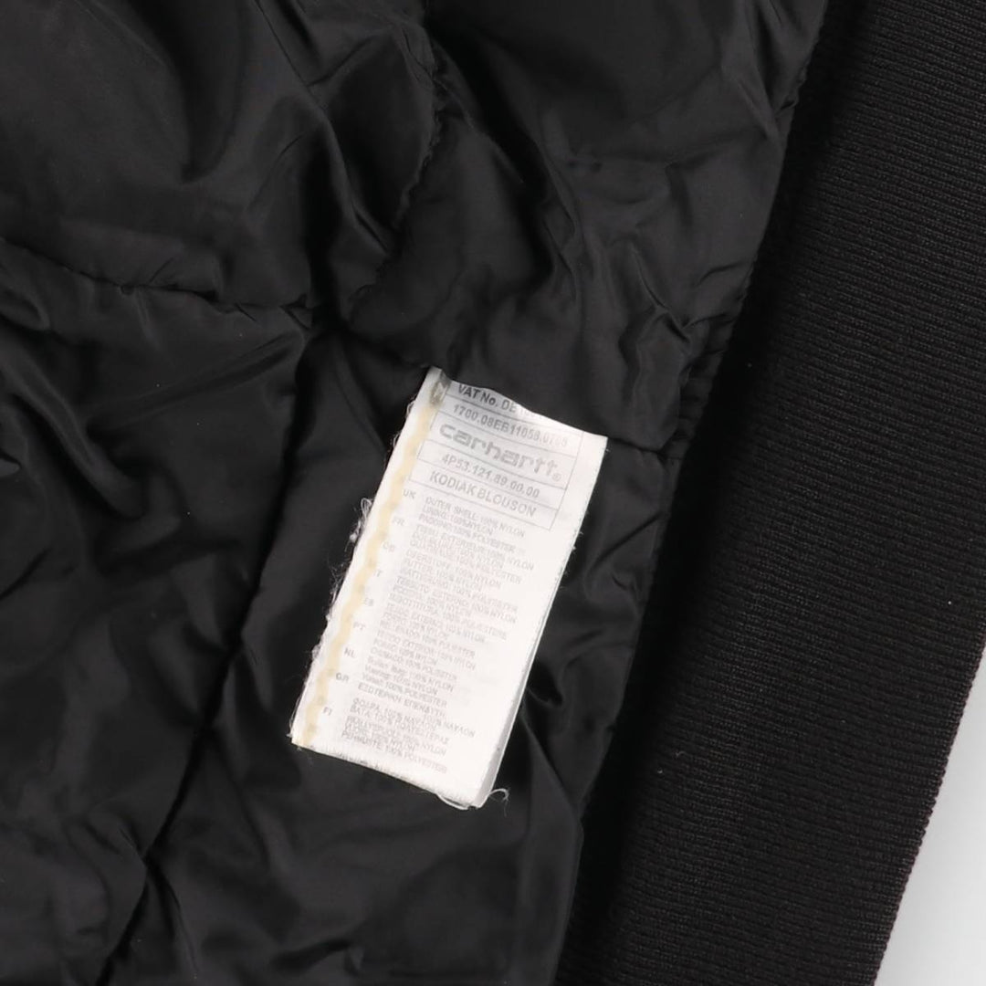 2000'S Carhartt KODIAK BLOUSON, a padded hoodie and puffer jacket, size L, for men Nylon black type Vintage Second Hand