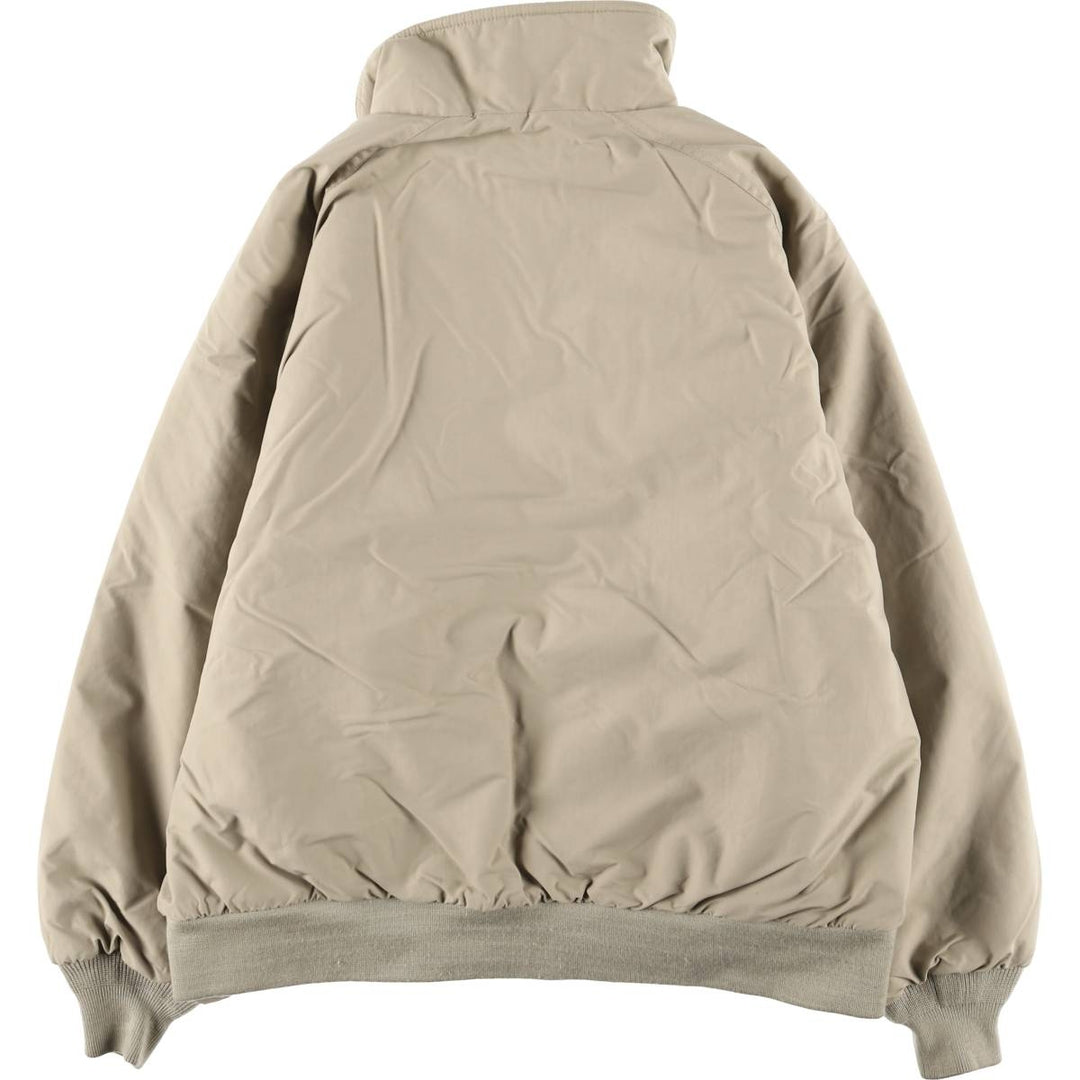 Vintage 80s-90'S Lands' End padded puffer jacket, men's size L Nylon Beige type Vintage Second Hand
