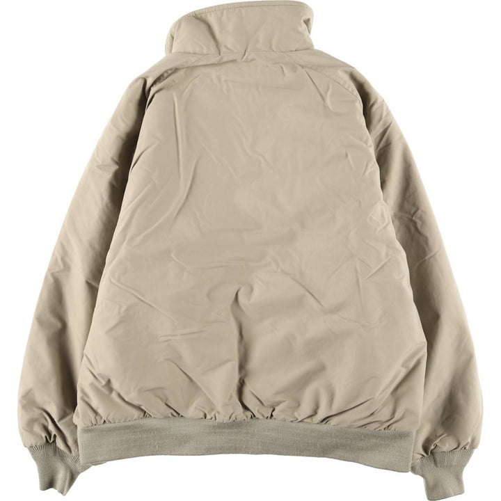 Vintage 80s-90'S Lands' End padded puffer jacket, men's size L Nylon Beige type Vintage Second Hand