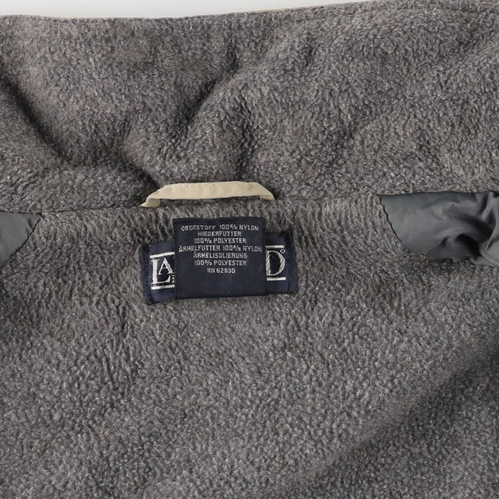 Vintage 80s-90'S Lands' End padded puffer jacket, men's size L Nylon Beige type Vintage Second Hand