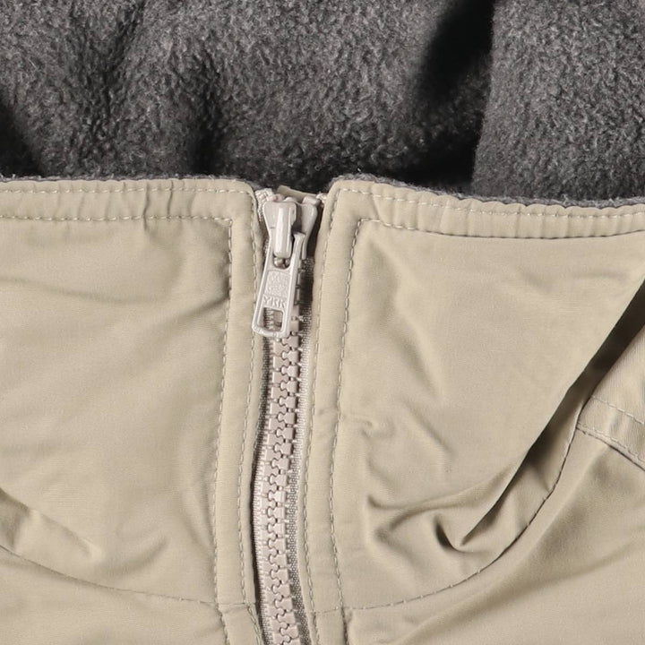 Vintage 80s-90'S Lands' End padded puffer jacket, men's size L Nylon Beige type Vintage Second Hand