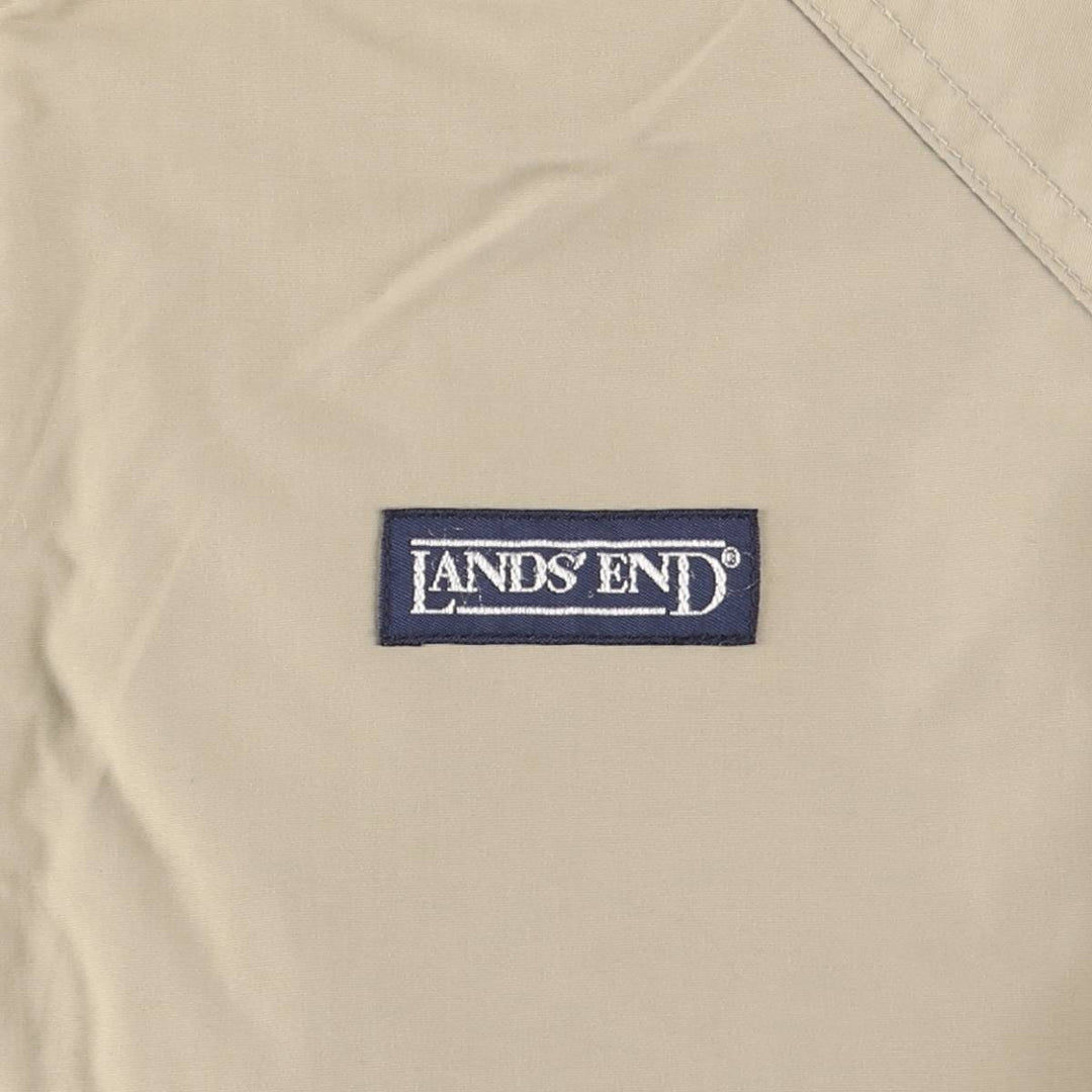 Vintage 80s-90'S Lands' End padded puffer jacket, men's size L Nylon Beige type Vintage Second Hand