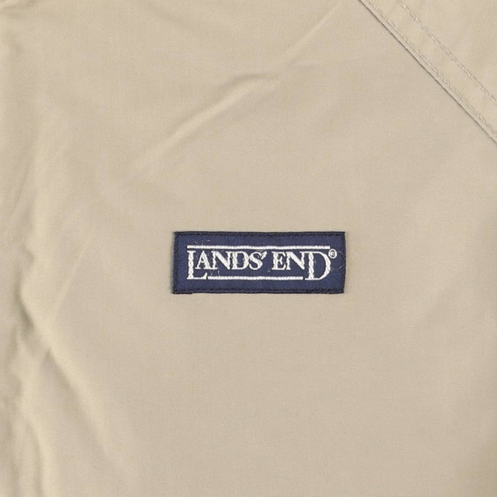 Vintage 80s-90'S Lands' End padded puffer jacket, men's size L Nylon Beige type Vintage Second Hand