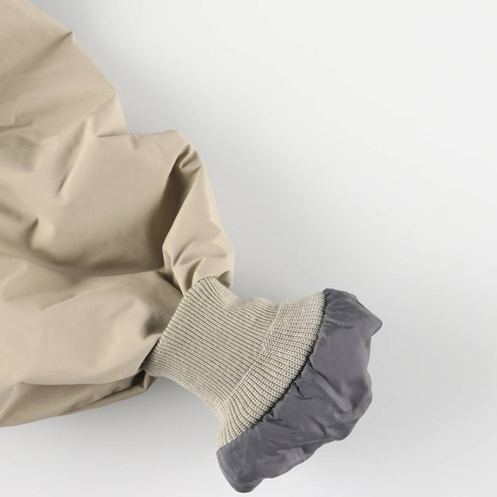 Vintage 80s-90'S Lands' End padded puffer jacket, men's size L Nylon Beige type Vintage Second Hand