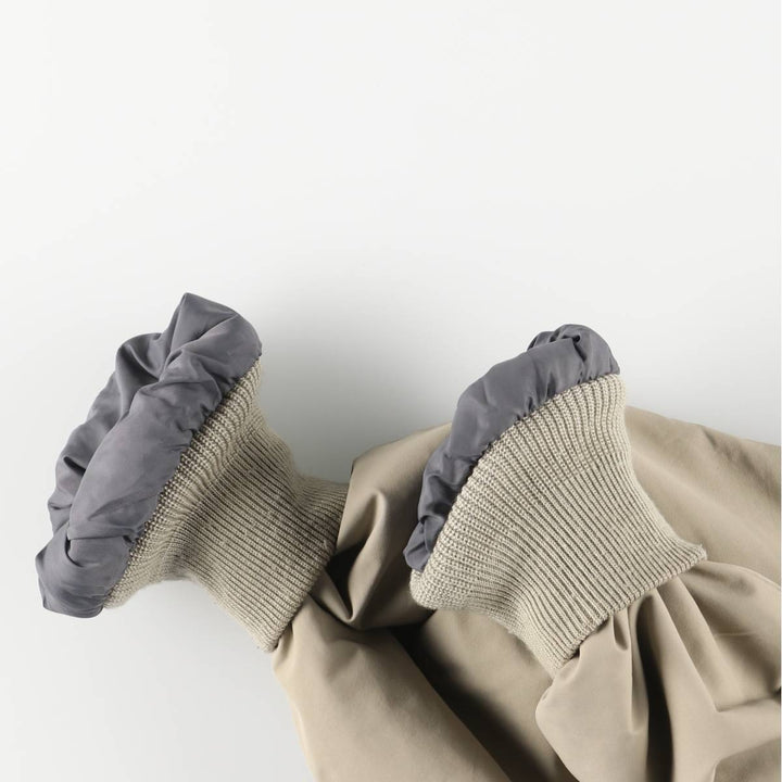 Vintage 80s-90'S Lands' End padded puffer jacket, men's size L Nylon Beige type Vintage Second Hand