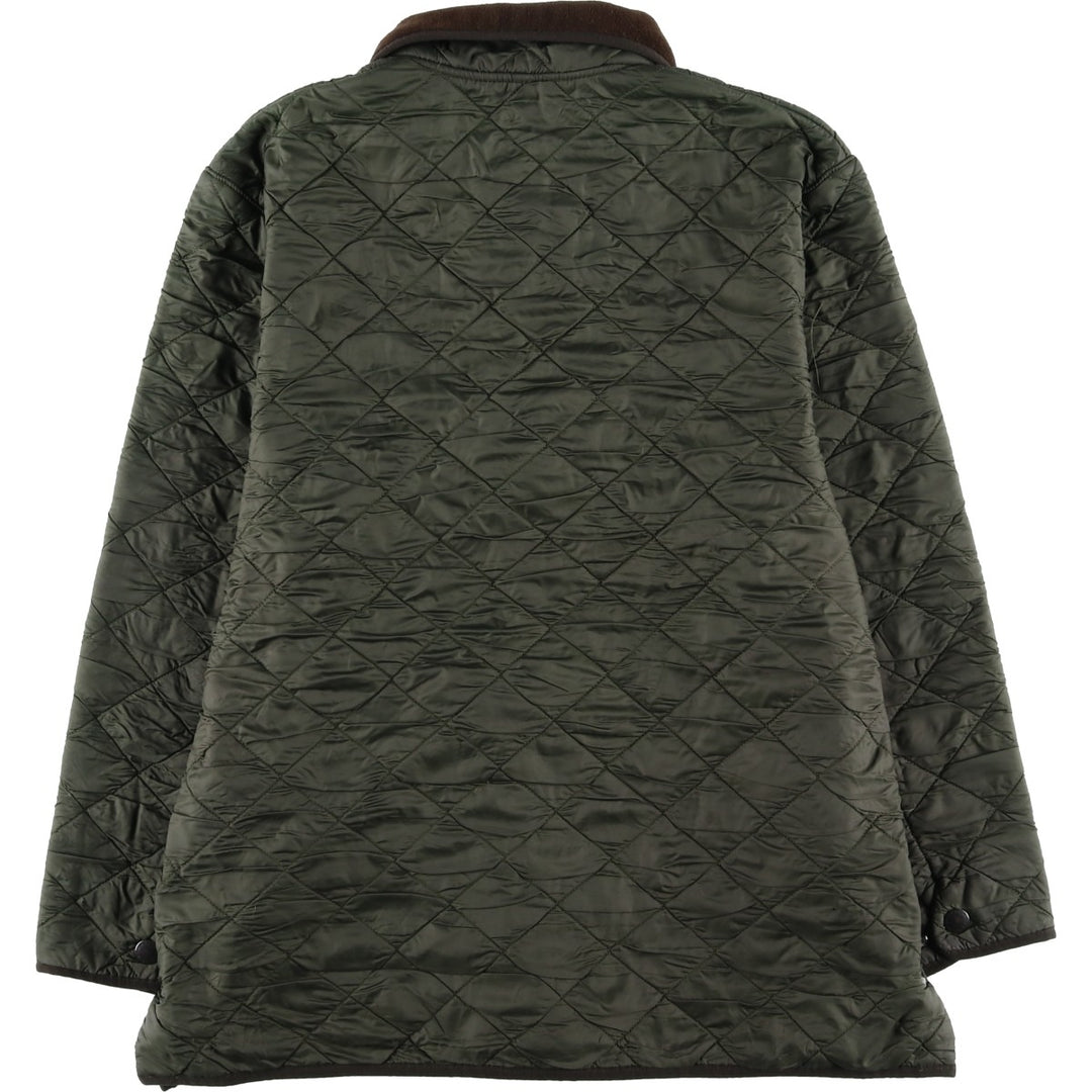 2000'S Barbour Polar Quilts quilted jacket, men's size M Nylon Khaki type Vintage Second Hand