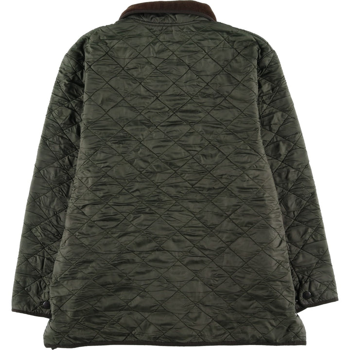 2000'S Barbour Polar Quilts quilted jacket, men's size M Nylon Khaki type Vintage Second Hand