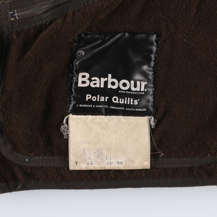 2000'S Barbour Polar Quilts quilted jacket, men's size M Nylon Khaki type Vintage Second Hand