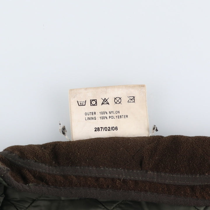 2000'S Barbour Polar Quilts quilted jacket, men's size M Nylon Khaki type Vintage Second Hand