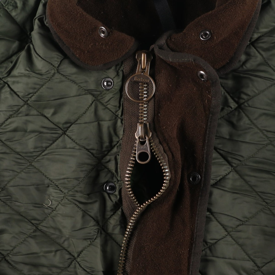 2000'S Barbour Polar Quilts quilted jacket, men's size M Nylon Khaki type Vintage Second Hand