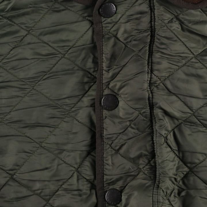 2000'S Barbour Polar Quilts quilted jacket, men's size M Nylon Khaki type Vintage Second Hand