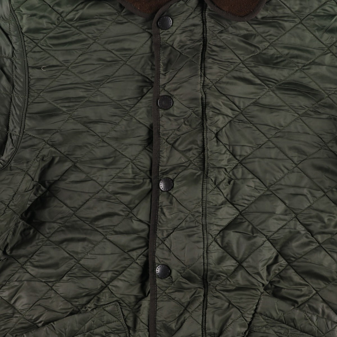 2000'S Barbour Polar Quilts quilted jacket, men's size M Nylon Khaki type Vintage Second Hand