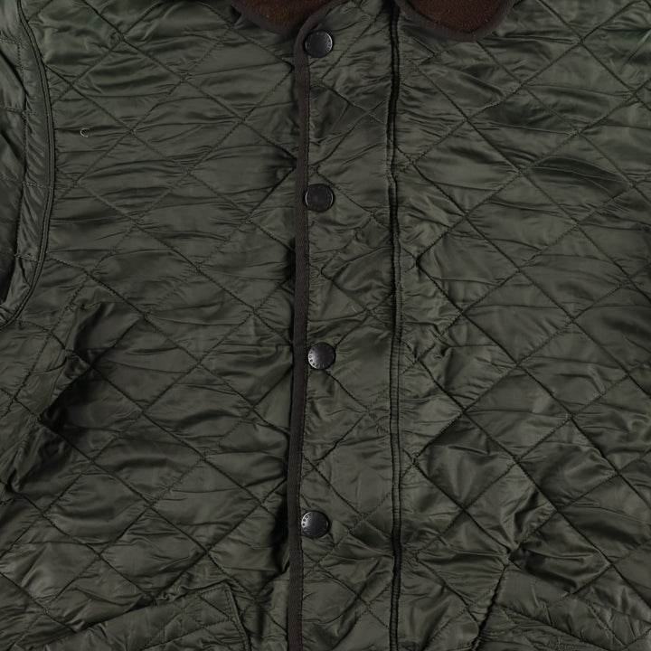 2000'S Barbour Polar Quilts quilted jacket, men's size M Nylon Khaki type Vintage Second Hand
