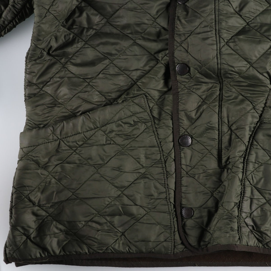 2000'S Barbour Polar Quilts quilted jacket, men's size M Nylon Khaki type Vintage Second Hand