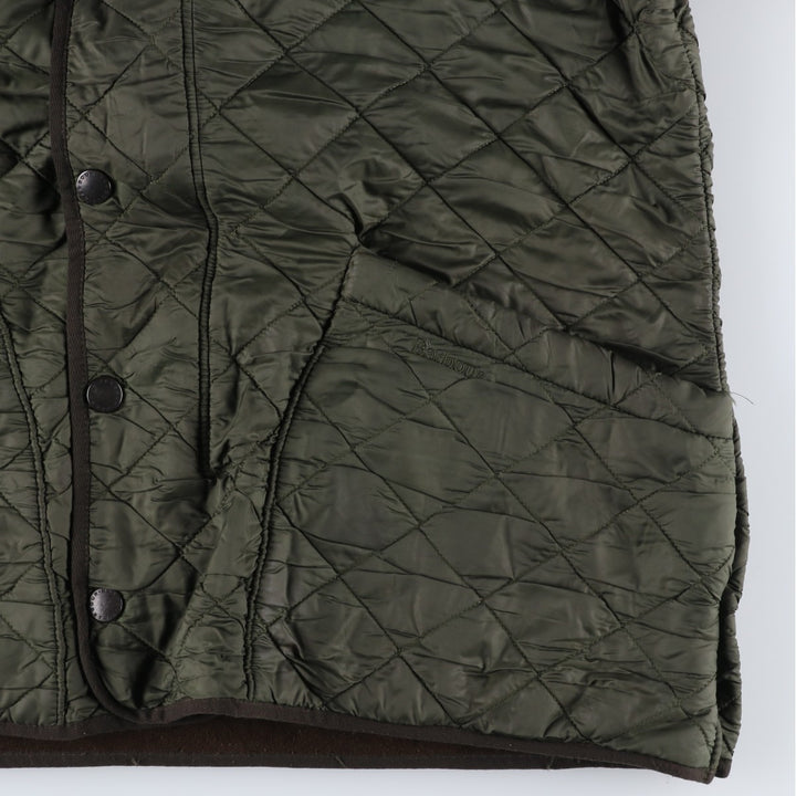 2000'S Barbour Polar Quilts quilted jacket, men's size M Nylon Khaki type Vintage Second Hand