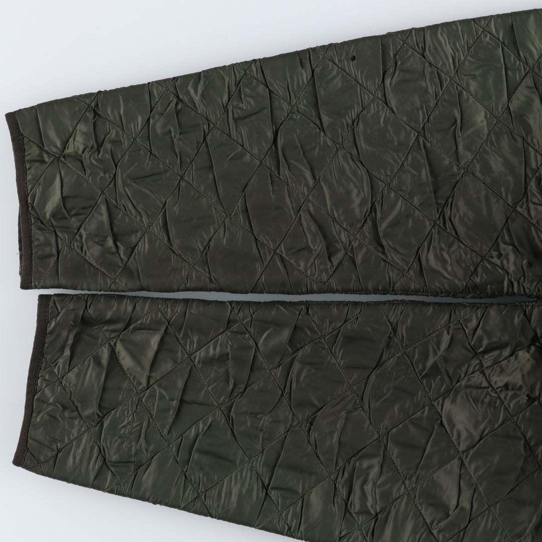 2000'S Barbour Polar Quilts quilted jacket, men's size M Nylon Khaki type Vintage Second Hand