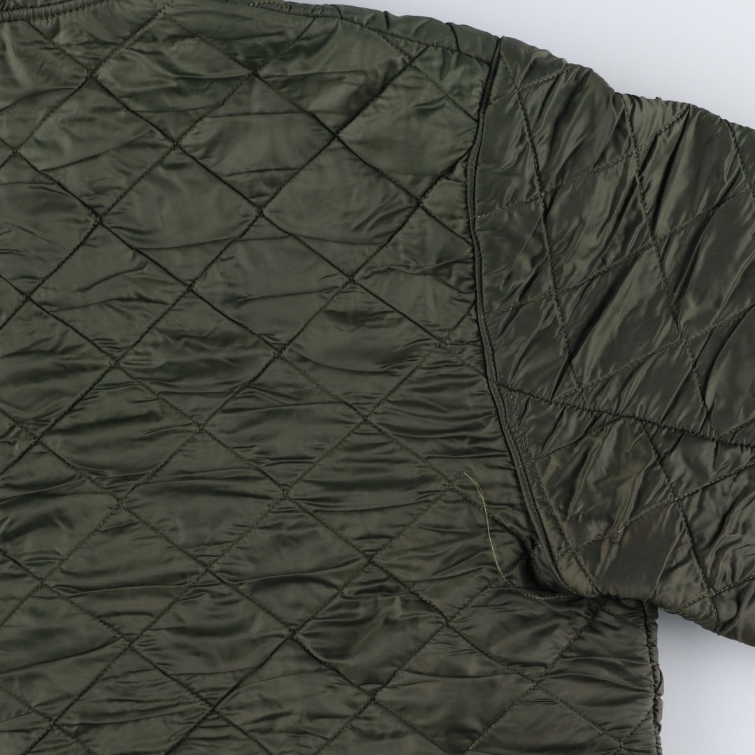 2000'S Barbour Polar Quilts quilted jacket, men's size M Nylon Khaki type Vintage Second Hand