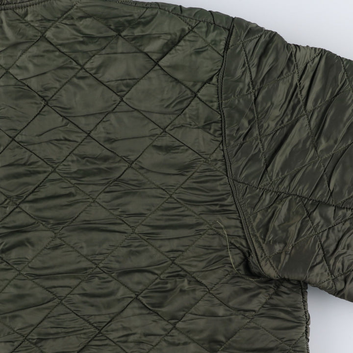 2000'S Barbour Polar Quilts quilted jacket, men's size M Nylon Khaki type Vintage Second Hand