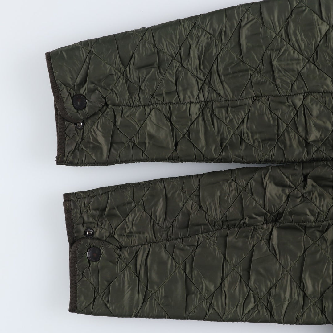 2000'S Barbour Polar Quilts quilted jacket, men's size M Nylon Khaki type Vintage Second Hand