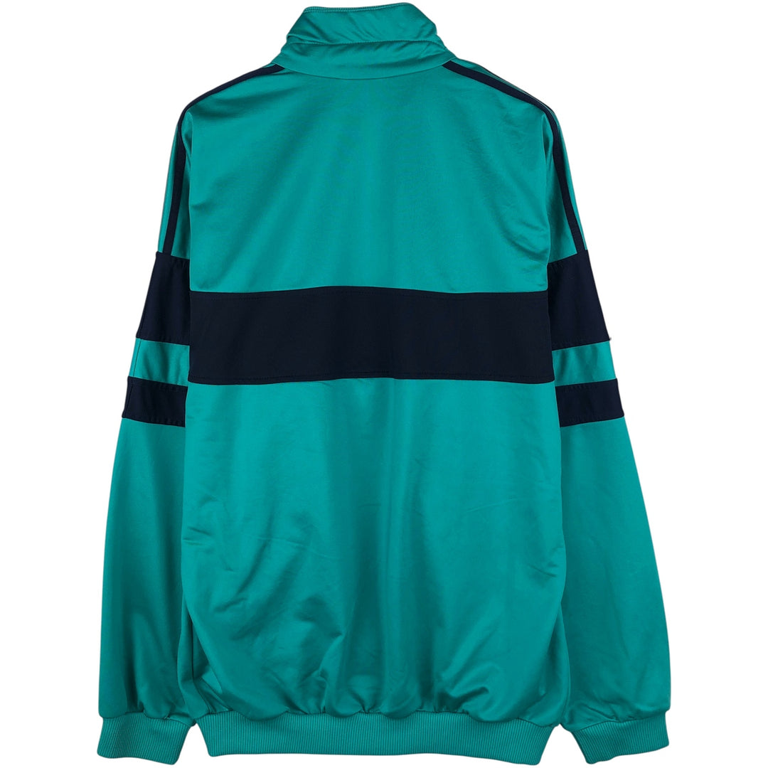 1980'S adidas Trefoil Logo Jersey Track Jacket, Men's Size L polyester Blue type light blue Vintage Second Hand