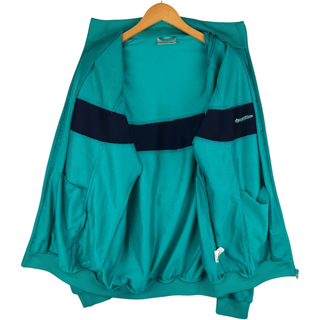 1980'S adidas Trefoil Logo Jersey Track Jacket, Men's Size L polyester Blue type light blue Vintage Second Hand