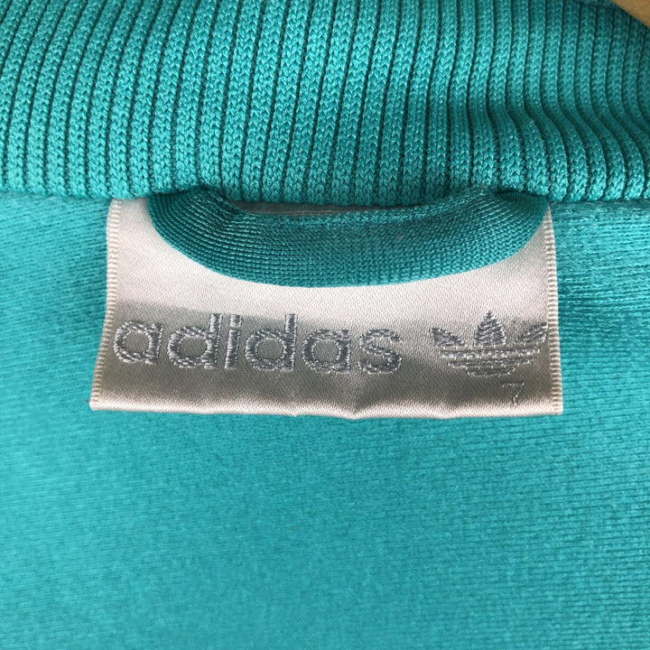 1980'S adidas Trefoil Logo Jersey Track Jacket, Men's Size L polyester Blue type light blue Vintage Second Hand