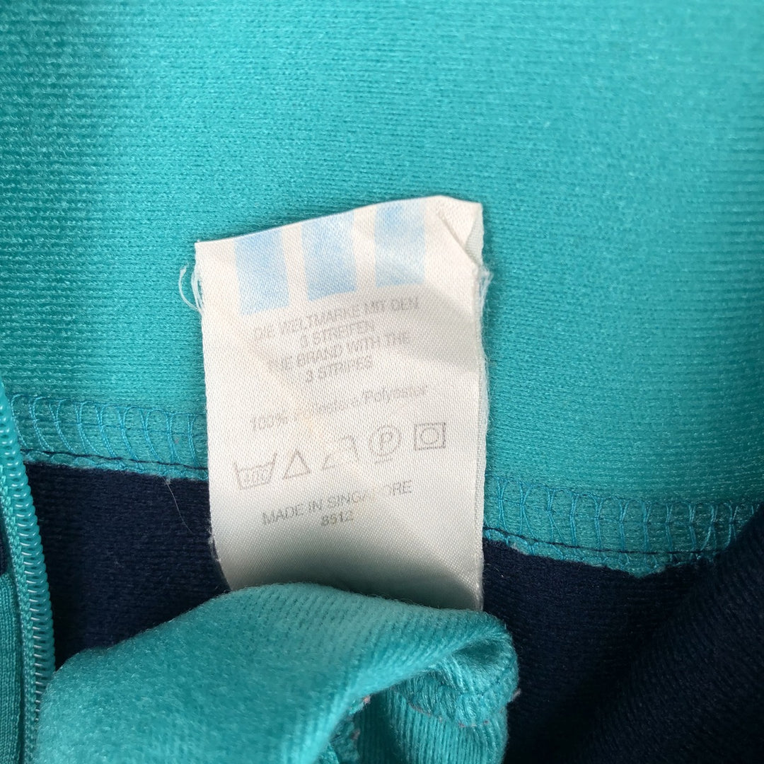 1980'S adidas Trefoil Logo Jersey Track Jacket, Men's Size L polyester Blue type light blue Vintage Second Hand