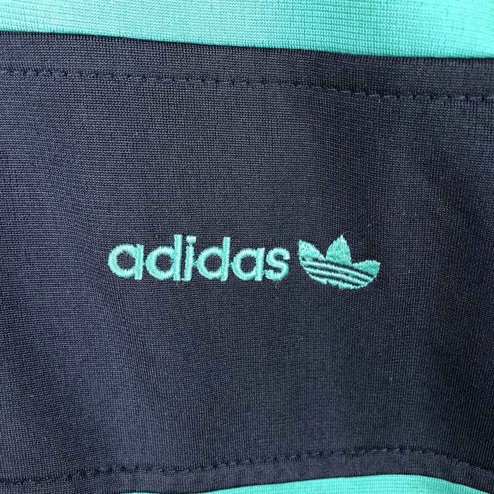 1980'S adidas Trefoil Logo Jersey Track Jacket, Men's Size L polyester Blue type light blue Vintage Second Hand