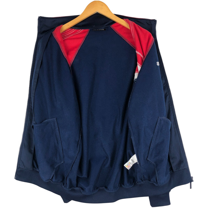 90'S adidas Trefoil logo jersey track jacket, size M polyester navy blue type Vintage Second Hand