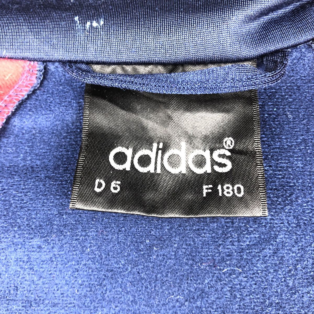 90'S adidas Trefoil logo jersey track jacket, size M polyester navy blue type Vintage Second Hand