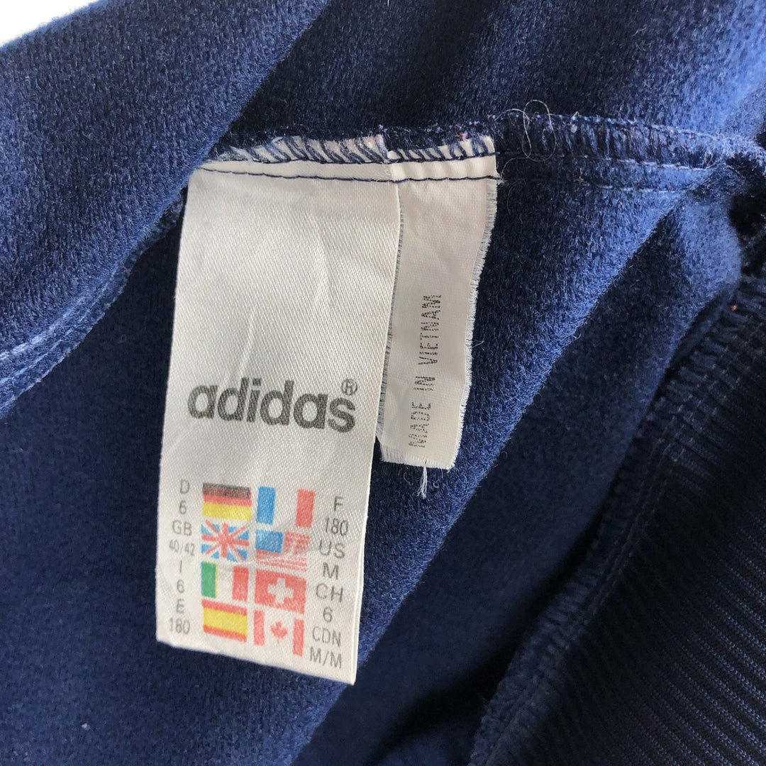 90'S adidas Trefoil logo jersey track jacket, size M polyester navy blue type Vintage Second Hand