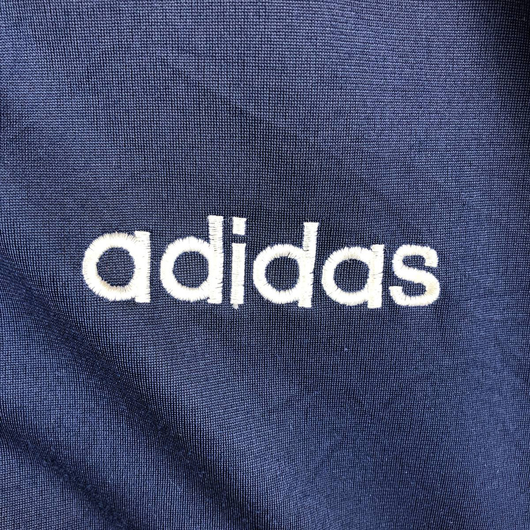 90'S adidas Trefoil logo jersey track jacket, size M polyester navy blue type Vintage Second Hand