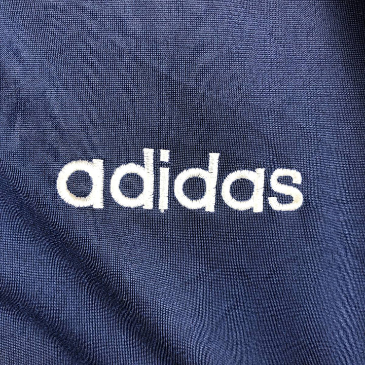 90'S adidas Trefoil logo jersey track jacket, size M polyester navy blue type Vintage Second Hand