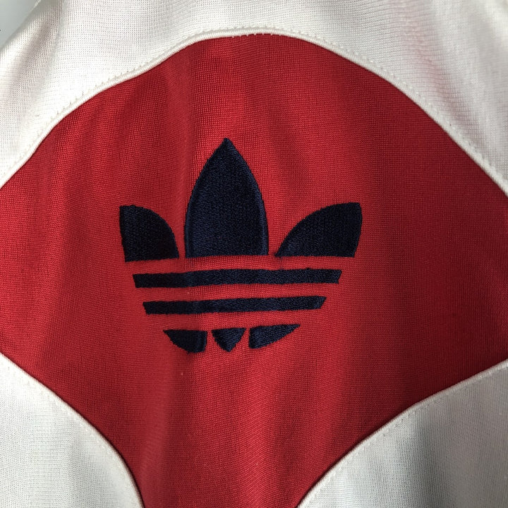 90'S adidas Trefoil logo jersey track jacket, size M polyester navy blue type Vintage Second Hand
