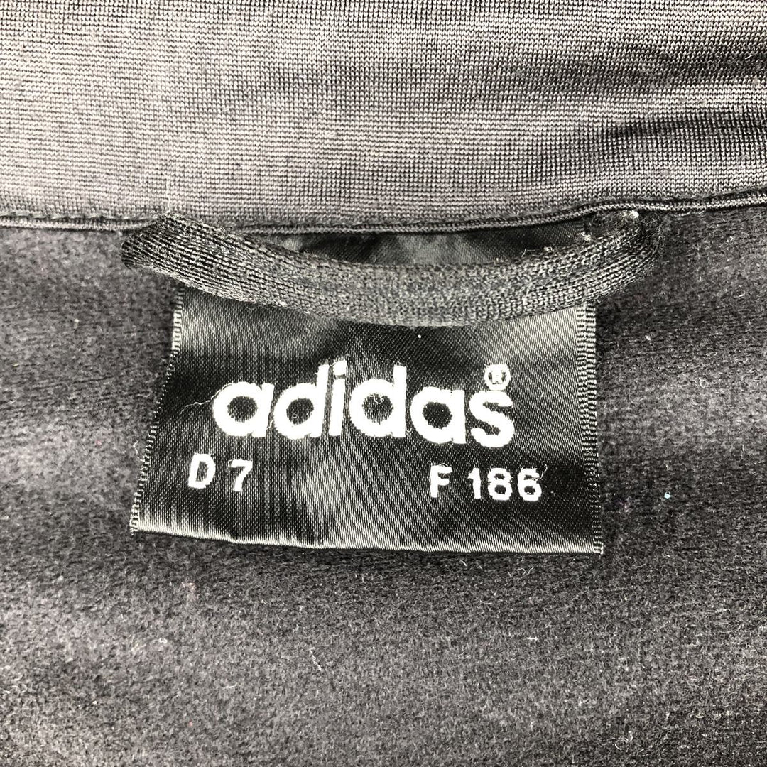 90'S adidas Trefoil logo jersey track jacket, size L, men's polyester black type Vintage Second Hand