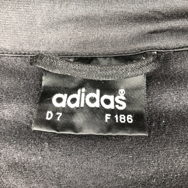 90'S adidas Trefoil logo jersey track jacket, size L, men's polyester black type Vintage Second Hand