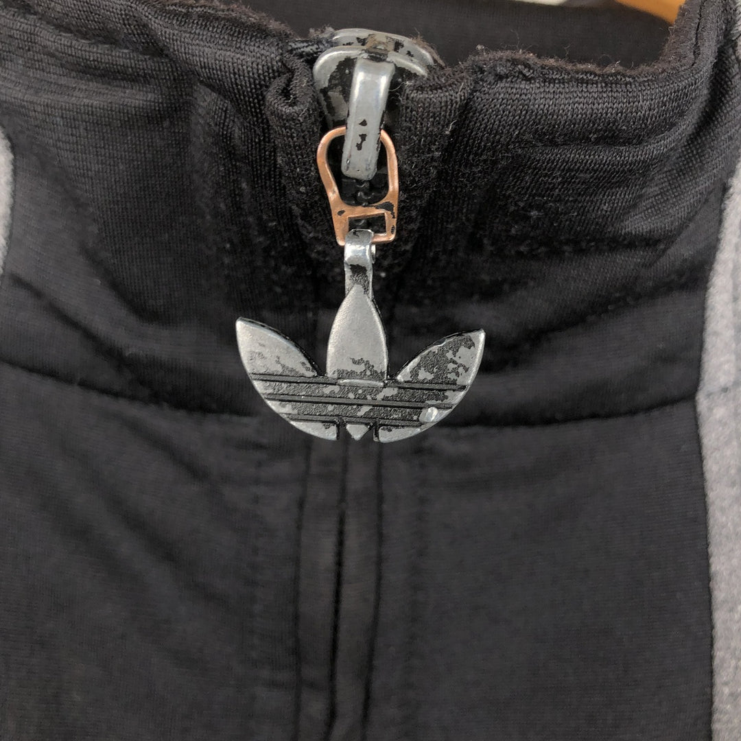 90'S adidas Trefoil logo jersey track jacket, size L, men's polyester black type Vintage Second Hand