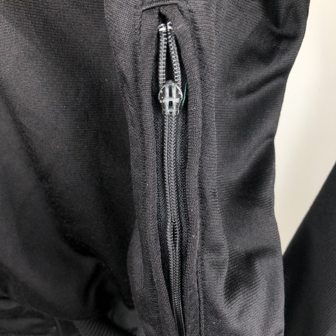 90'S adidas Trefoil logo jersey track jacket, size L, men's polyester black type Vintage Second Hand