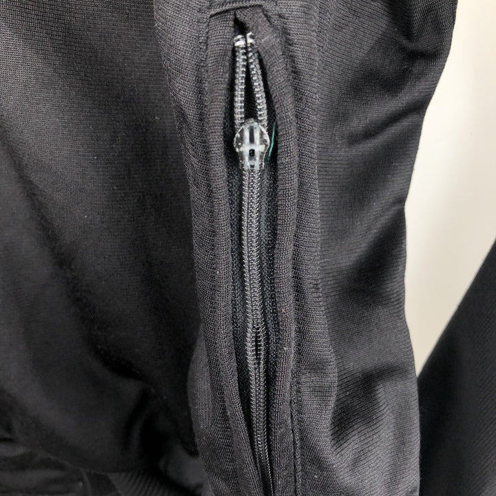 90'S adidas Trefoil logo jersey track jacket, size L, men's polyester black type Vintage Second Hand