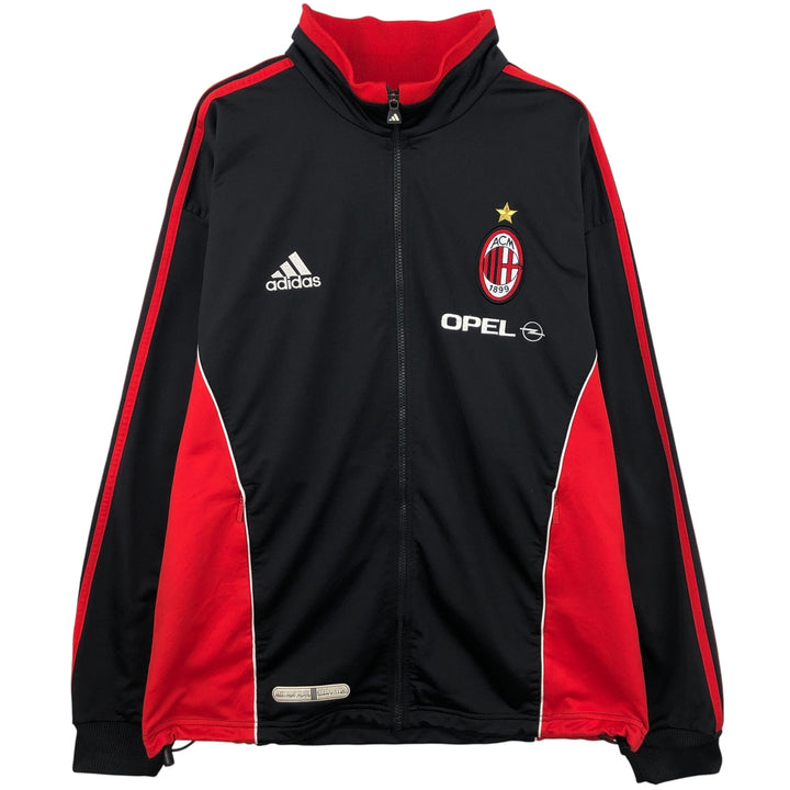 90'S adidas AC Milan back logo track jacket, men's size L polyester red type Vintage Second Hand