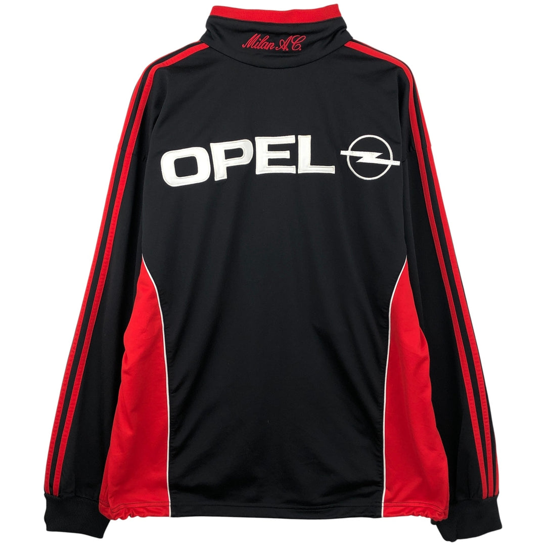 90'S adidas AC Milan back logo track jacket, men's size L polyester red type Vintage Second Hand
