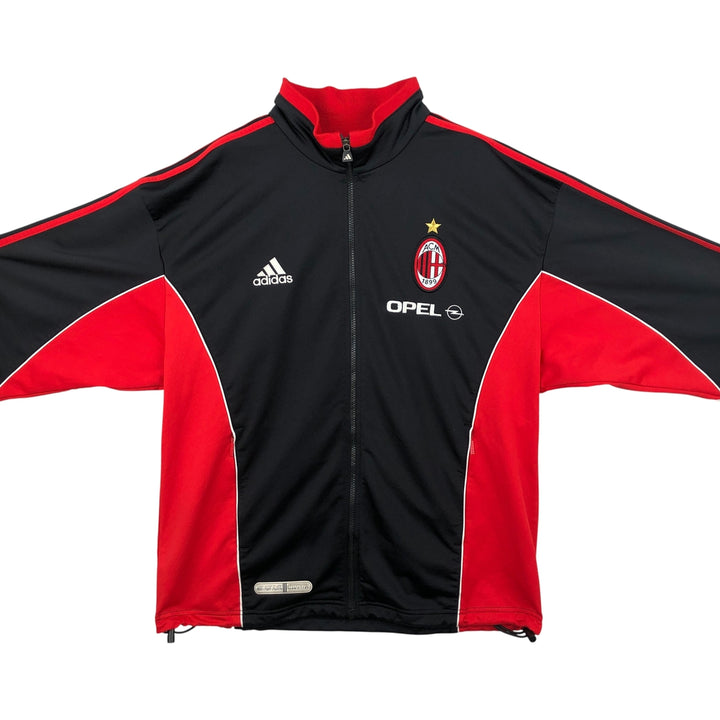 90'S adidas AC Milan back logo track jacket, men's size L polyester red type Vintage Second Hand