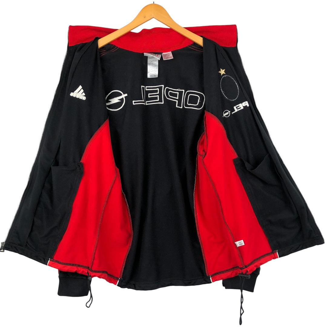 90'S adidas AC Milan back logo track jacket, men's size L polyester red type Vintage Second Hand