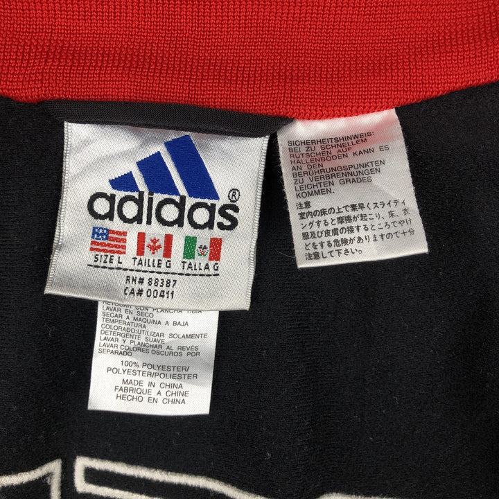 90'S adidas AC Milan back logo track jacket, men's size L polyester red type Vintage Second Hand