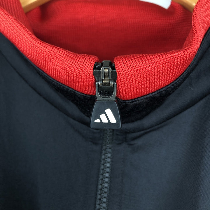 90'S adidas AC Milan back logo track jacket, men's size L polyester red type Vintage Second Hand