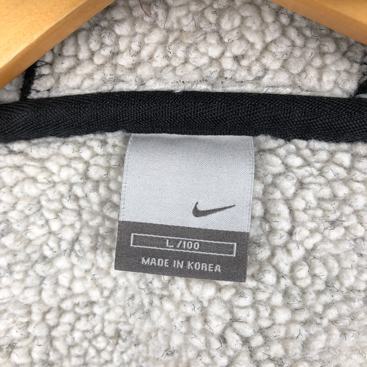 2000'S Nike Fleece Full Zip Hoodie, Men's Size L polyester black type Vintage Second Hand