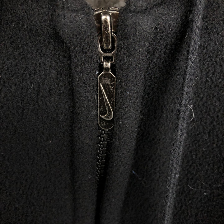 2000'S Nike Fleece Full Zip Hoodie, Men's Size L polyester black type Vintage Second Hand