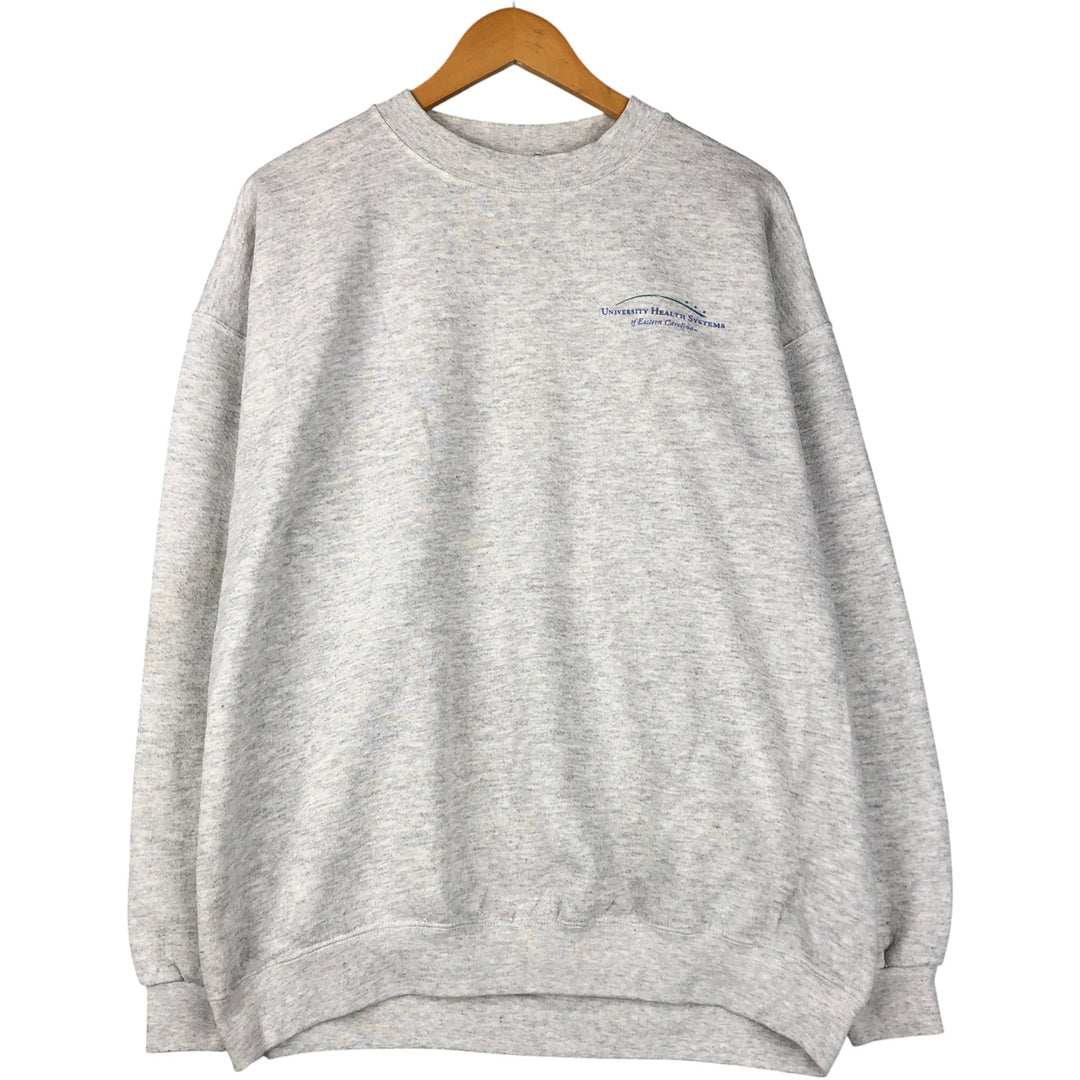 Vintage 1990'S Lee University Health Systems Advertising Sweatshirt, Made in USA, Men's XL cotton gray type Vintage Second Hand